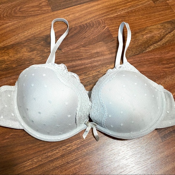 JESSICA SIMPSON *NEW* push up lace bra gray - Picture 1 of 10